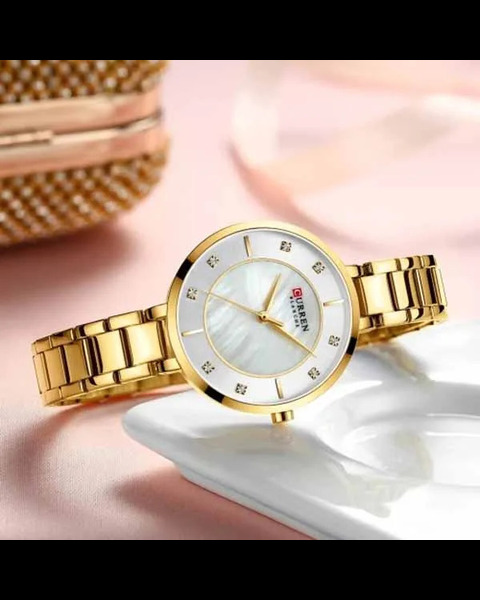 vivomartbd-CURREN-9051-Women-Watches-Gold