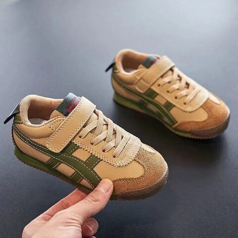 vivomartbd-Childrens-Sneakers-Boys-Lightweight-Breathable-Sport-Running-Shoes-Green-Brown