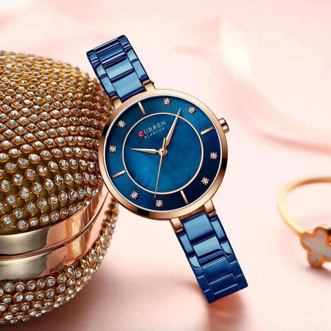 vivomartbd-Curren-9051-Women-Watch-Blue