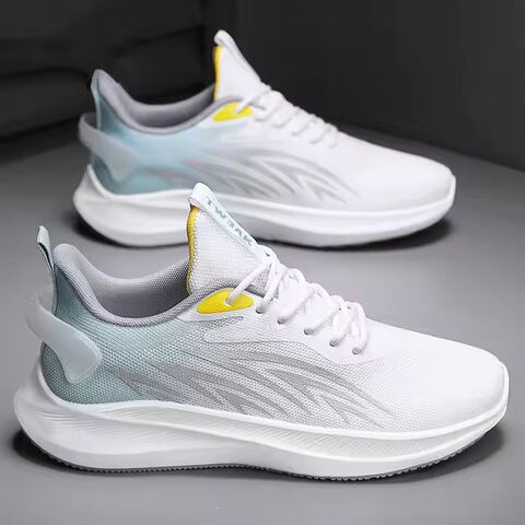 vivomartbd-Huatong New-Mens-Casual-Shoes-Mesh-Breathable-Sports-Running-Shoes-White