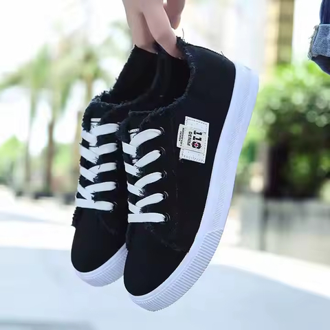 vivomartbd-Hongyan Fashionable Breathable Mesh and Lady Running Tennis, Flat Casual Women Walking Sneakers Shoes-BK-II